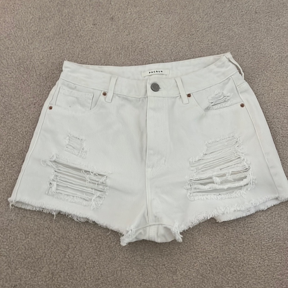 PacSun White Jean Shorts